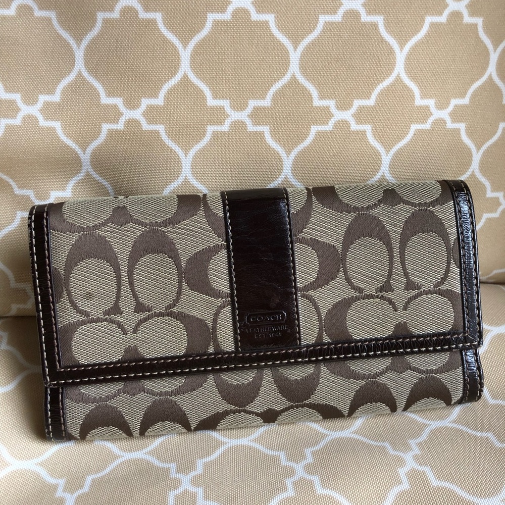 Gently used Coach wallet with checkbook holder